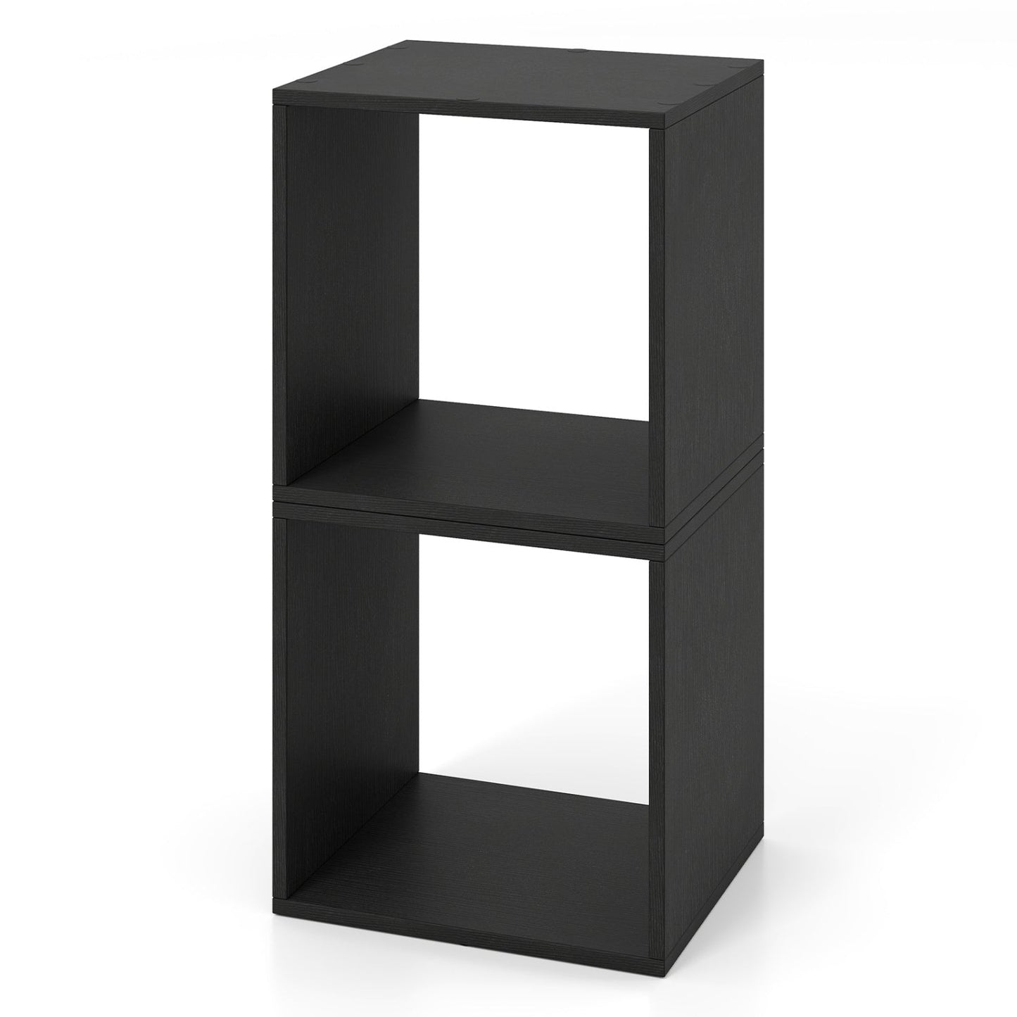Cube storage organizer bookcase set of 2 in black, DirectDeals, modular open-cube design on Tampa Home & Garden Store