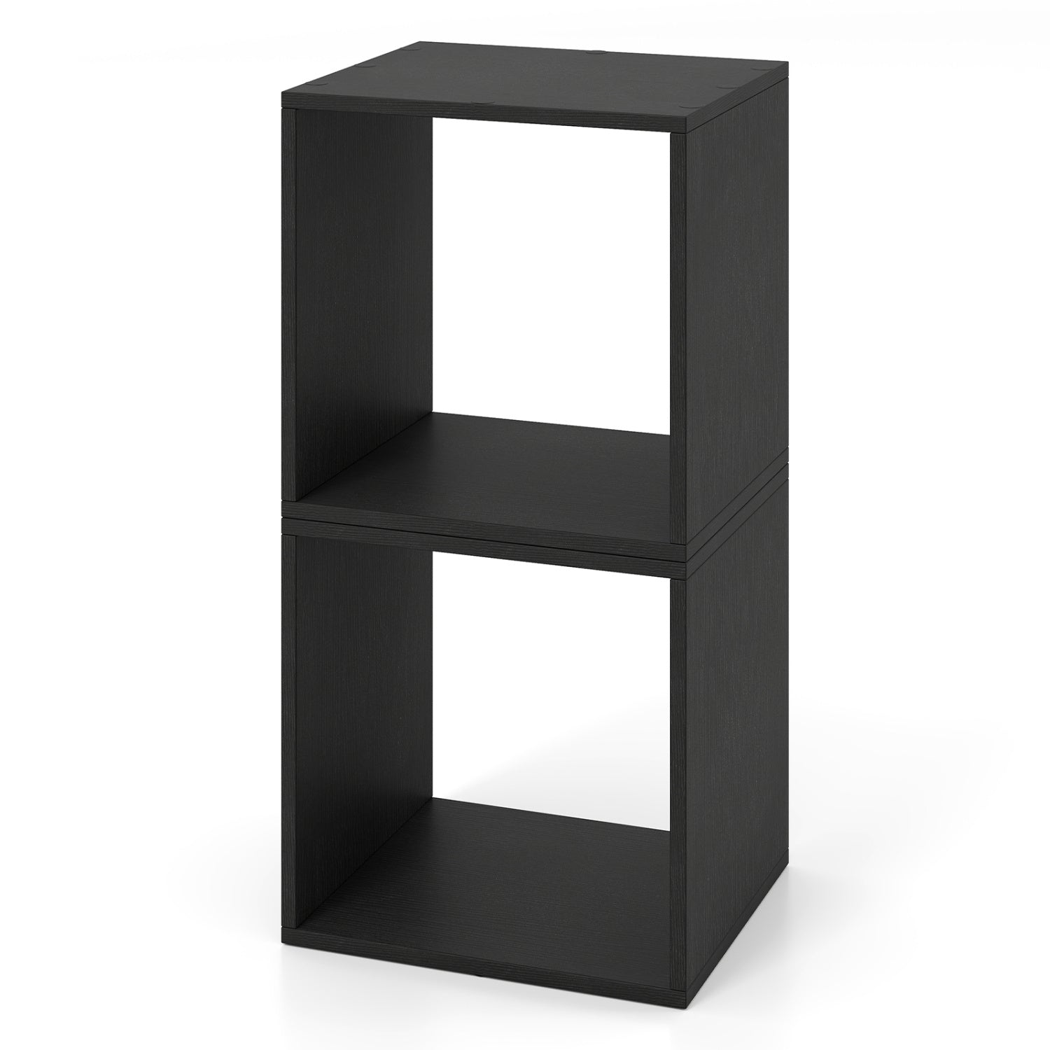 Cube storage organizer bookcase set of 2 in black, DirectDeals, modular open-cube design on Tampa Home & Garden Store