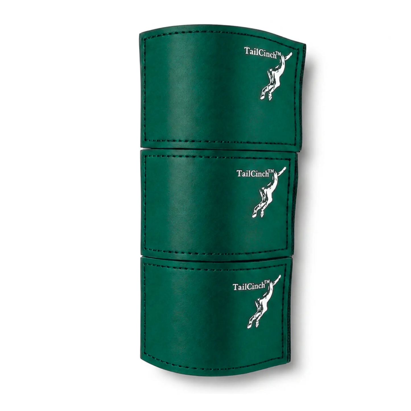 TailCinch Tail Tie Cuff XL green leather horse tack accessory for thick tails, set of 3 on Tampa Home & Garden Store