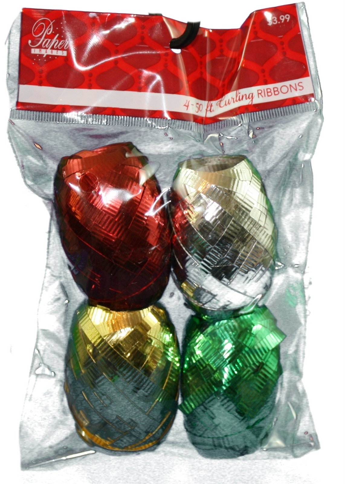 Curling Ribbon Eggs 4Pk - Blue(3)/Wht - Tampa Home & Garden Store