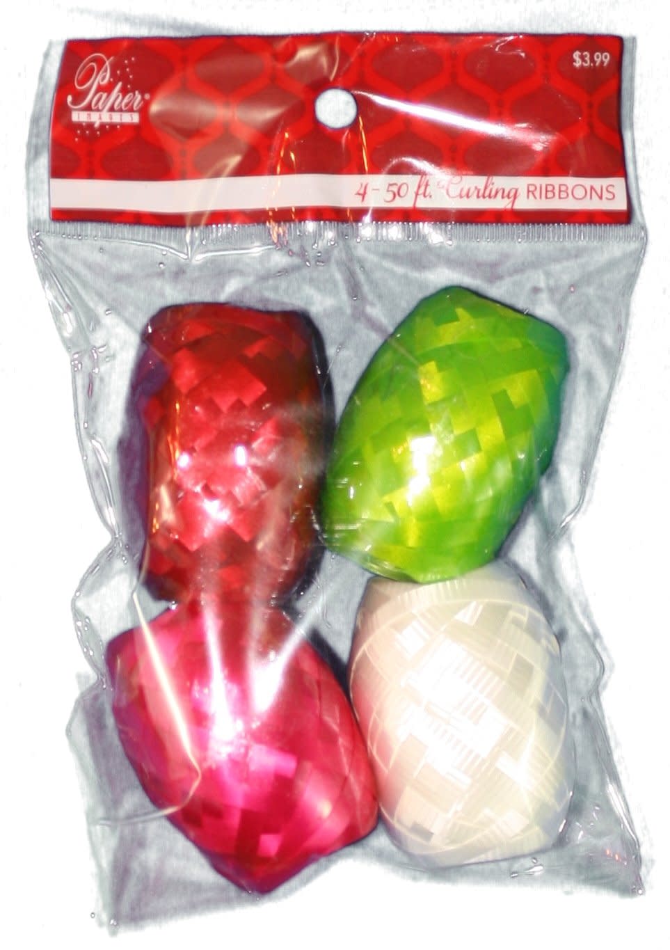 Curling Ribbon Eggs 4Pk - Blue(3)/Wht - Tampa Home & Garden Store