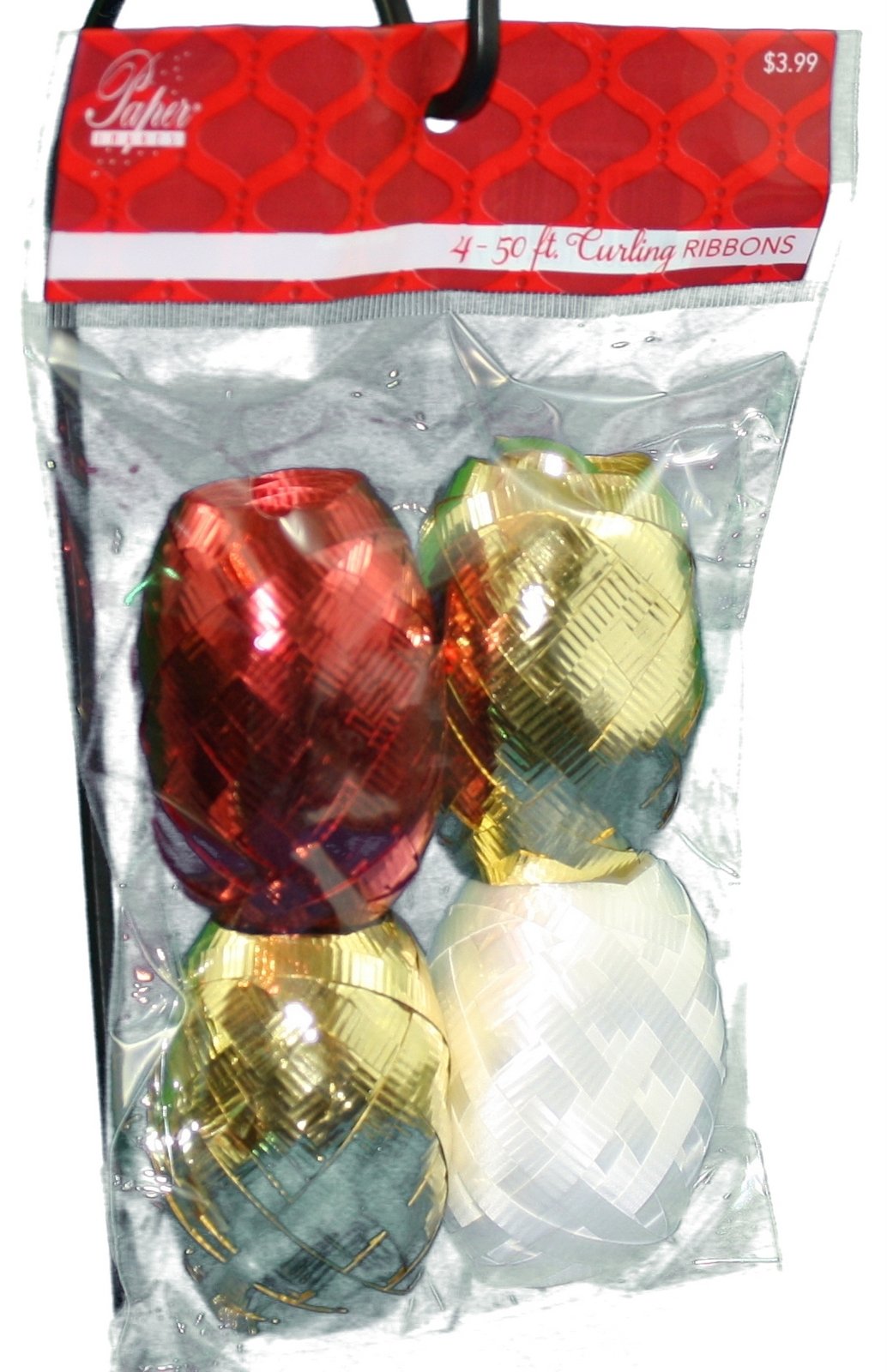 Curling Ribbon Eggs 4Pk - Blue(3)/Wht - Tampa Home & Garden Store