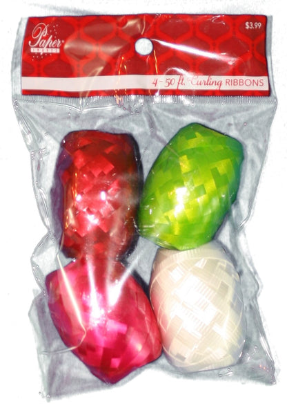 Curling Ribbon Eggs 4Pk - Blue(3)/Wht - Tampa Home & Garden Store