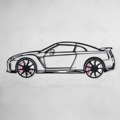 Custom Car Metal Wall Art with Spinning Wheels, Personalized Car Design, Custom Auto Gift for Men, Garage Decor, Your Car Line Art-KAFMEKA048 - Tampa Home & Garden Store