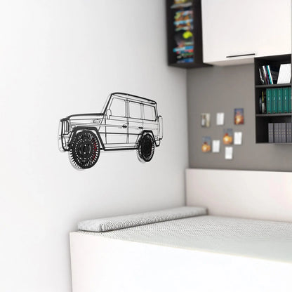 Custom Car Metal Wall Art with Spinning Wheels, Personalized Car Design, Custom Auto Gift for Men, Garage Decor, Your Car Line Art-KAFMEKA048 - Tampa Home & Garden Store