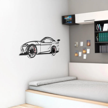 Custom Car Metal Wall Art with Spinning Wheels, Personalized Car Design, Custom Auto Gift for Men, Garage Decor, Your Car Line Art-KAFMEKA048 - Tampa Home & Garden Store