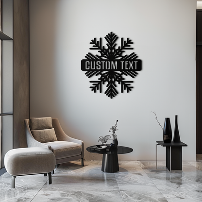 Custom Snowflake Metal Wall Art - Personalized Winter Decor- KAF297 - Tampa Home & Garden Store
