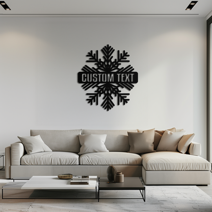 Custom Snowflake Metal Wall Art - Personalized Winter Decor- KAF297 - Tampa Home & Garden Store