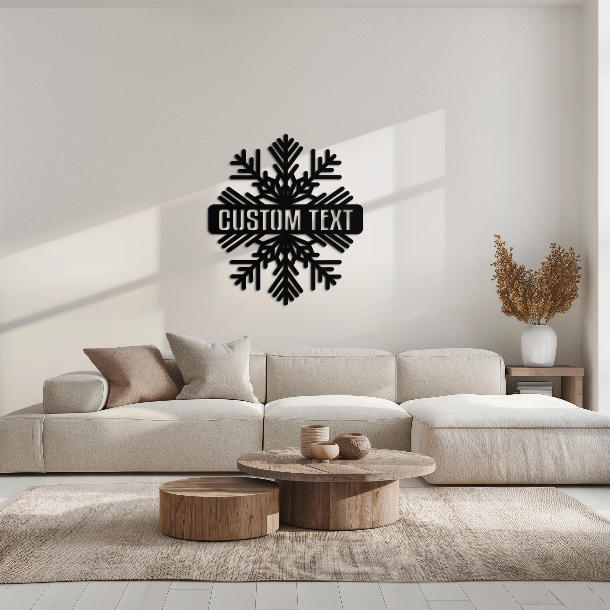 Custom Snowflake Metal Wall Art - Personalized Winter Decor- KAF297 - Tampa Home & Garden Store