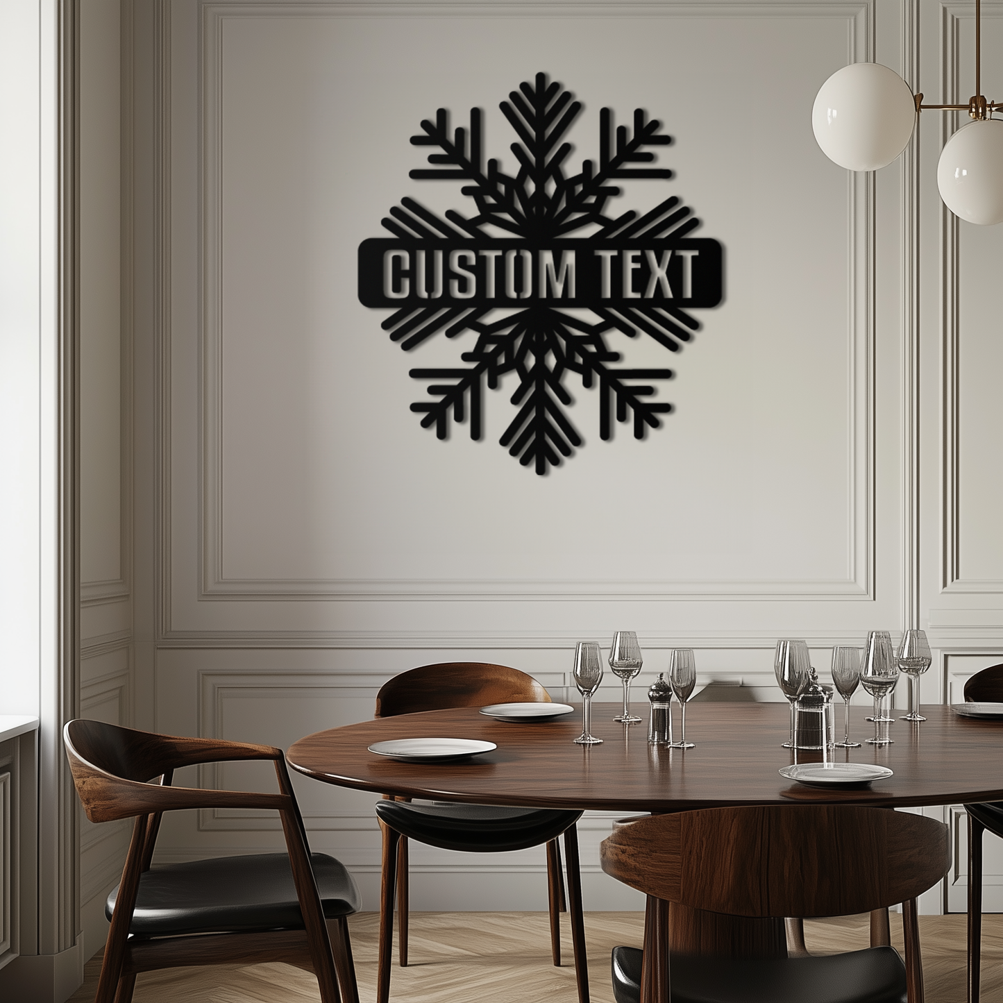 Custom Snowflake Metal Wall Art - Personalized Winter Decor- KAF297 - Tampa Home & Garden Store