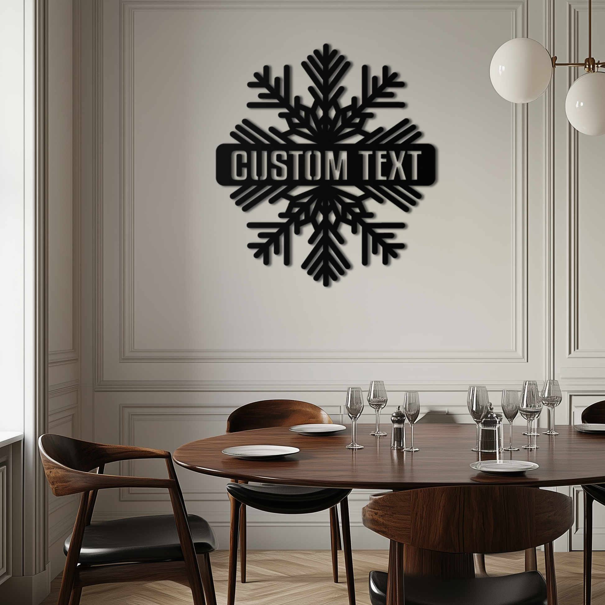Custom Snowflake Metal Wall Art - Personalized Winter Decor- KAF297 - Tampa Home & Garden Store