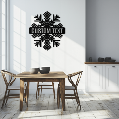Custom Snowflake Metal Wall Art - Personalized Winter Decor- KAF297 - Tampa Home & Garden Store