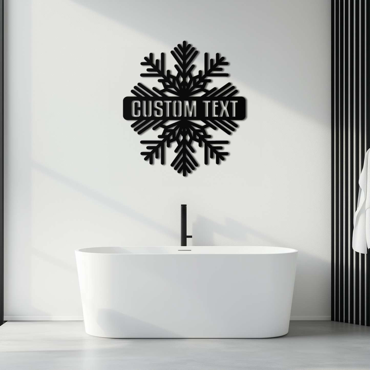 Custom Snowflake Metal Wall Art - Personalized Winter Decor- KAF297 - Tampa Home & Garden Store
