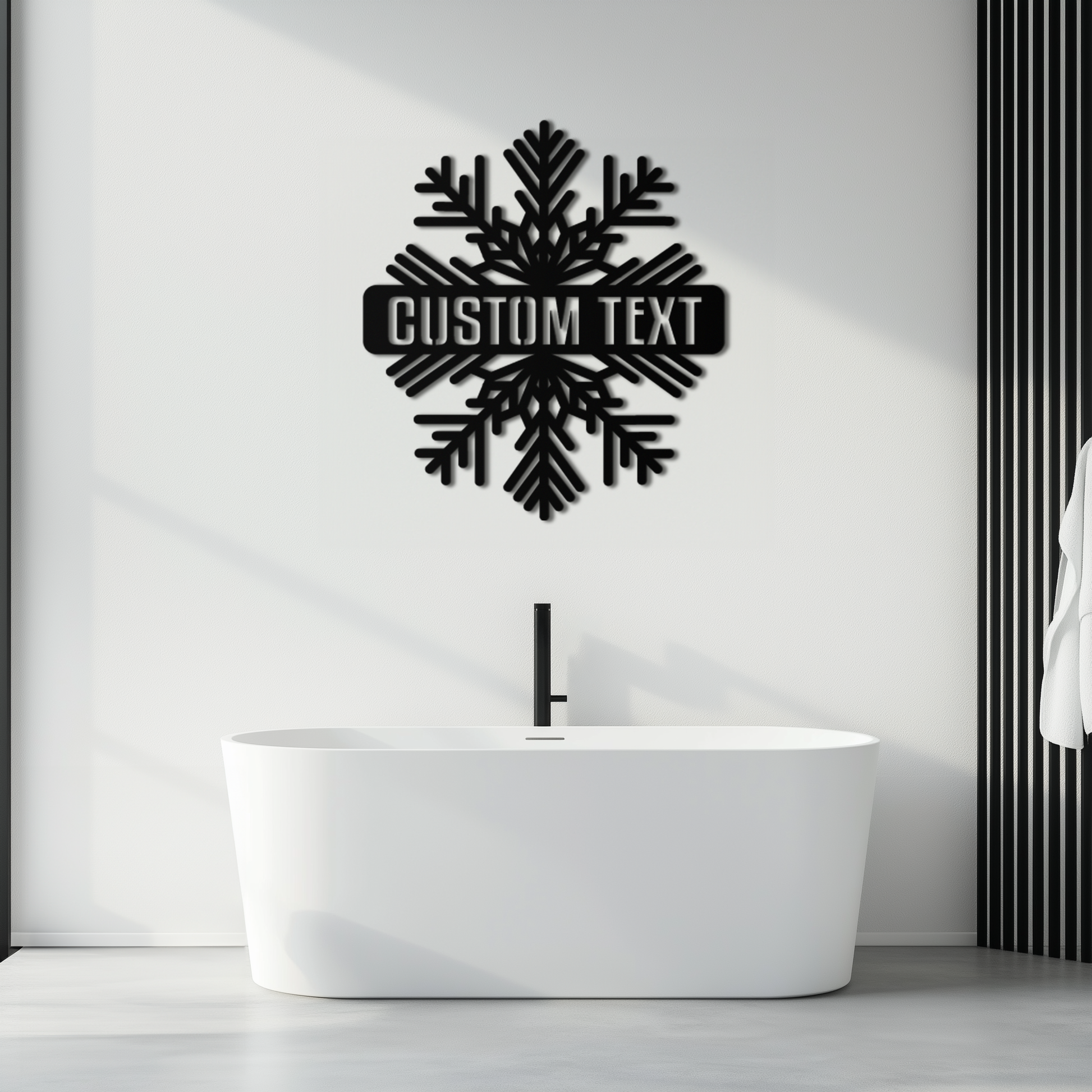 Custom Snowflake Metal Wall Art - Personalized Winter Decor- KAF297 - Tampa Home & Garden Store