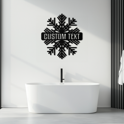 Custom Snowflake Metal Wall Art - Personalized Winter Decor- KAF297 - Tampa Home & Garden Store