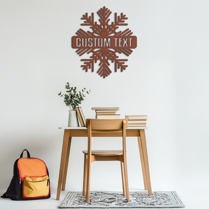 Custom Snowflake Metal Wall Art - Personalized Winter Decor- KAF297 - Tampa Home & Garden Store