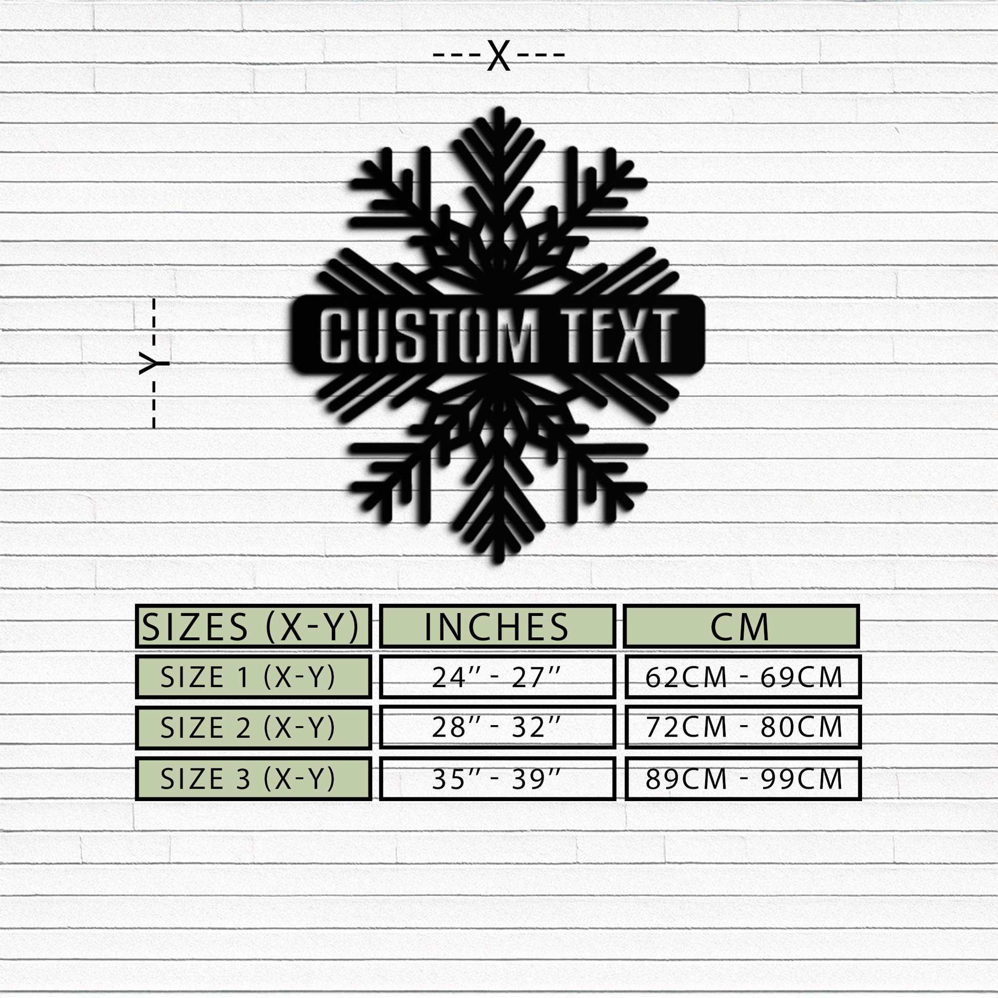Custom Snowflake Metal Wall Art - Personalized Winter Decor- KAF297 - Tampa Home & Garden Store