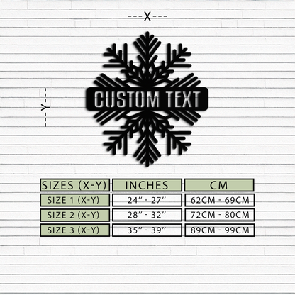 Custom Snowflake Metal Wall Art - Personalized Winter Decor- KAF297 - Tampa Home & Garden Store