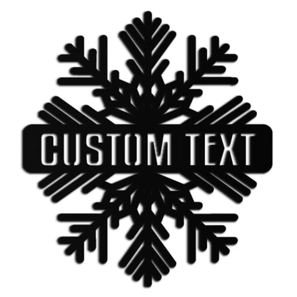 Custom Snowflake Metal Wall Art - Personalized Winter Decor- KAF297 - Tampa Home & Garden Store