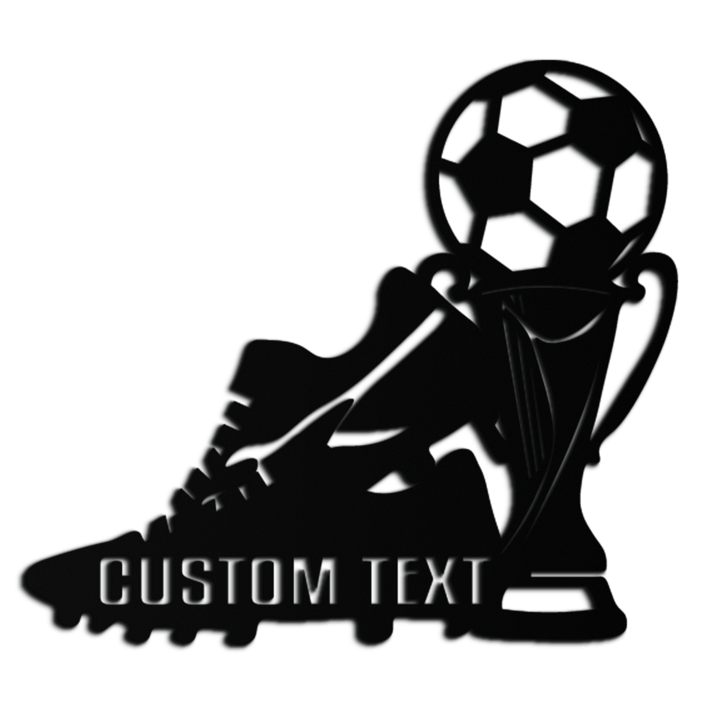 Custom Soccer Trophy and Cleat Metal Wall Art – Personalized Sports Decor for Athletes- KAF395 - Tampa Home & Garden Store