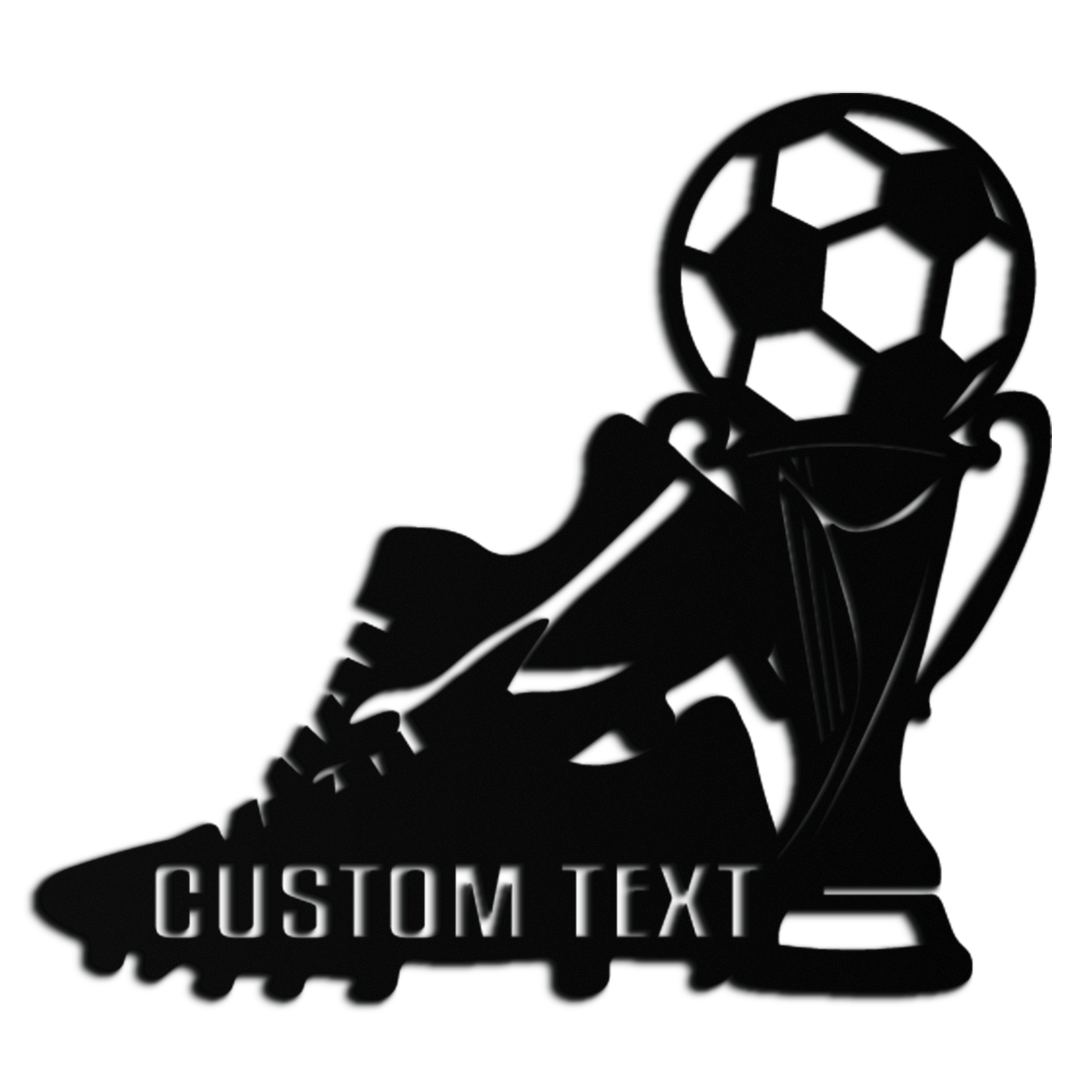 Custom Soccer Trophy and Cleat Metal Wall Art – Personalized Sports Decor for Athletes- KAF395 - Tampa Home & Garden Store