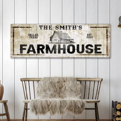 Custom Rustic Farmhouse Sign canvas by Tailored Canvases with weathered finish on Tampa Home & Garden Store