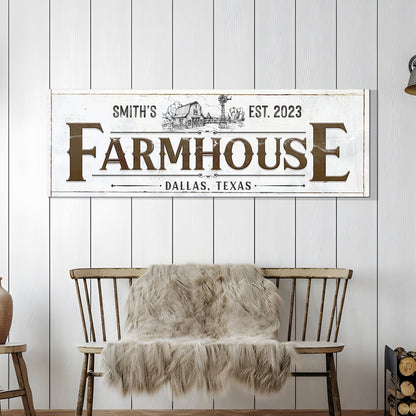 Custom Rustic Farmhouse Sign II canvas craft display with barn scene Tailored Canvases on Tampa Home & Garden Store