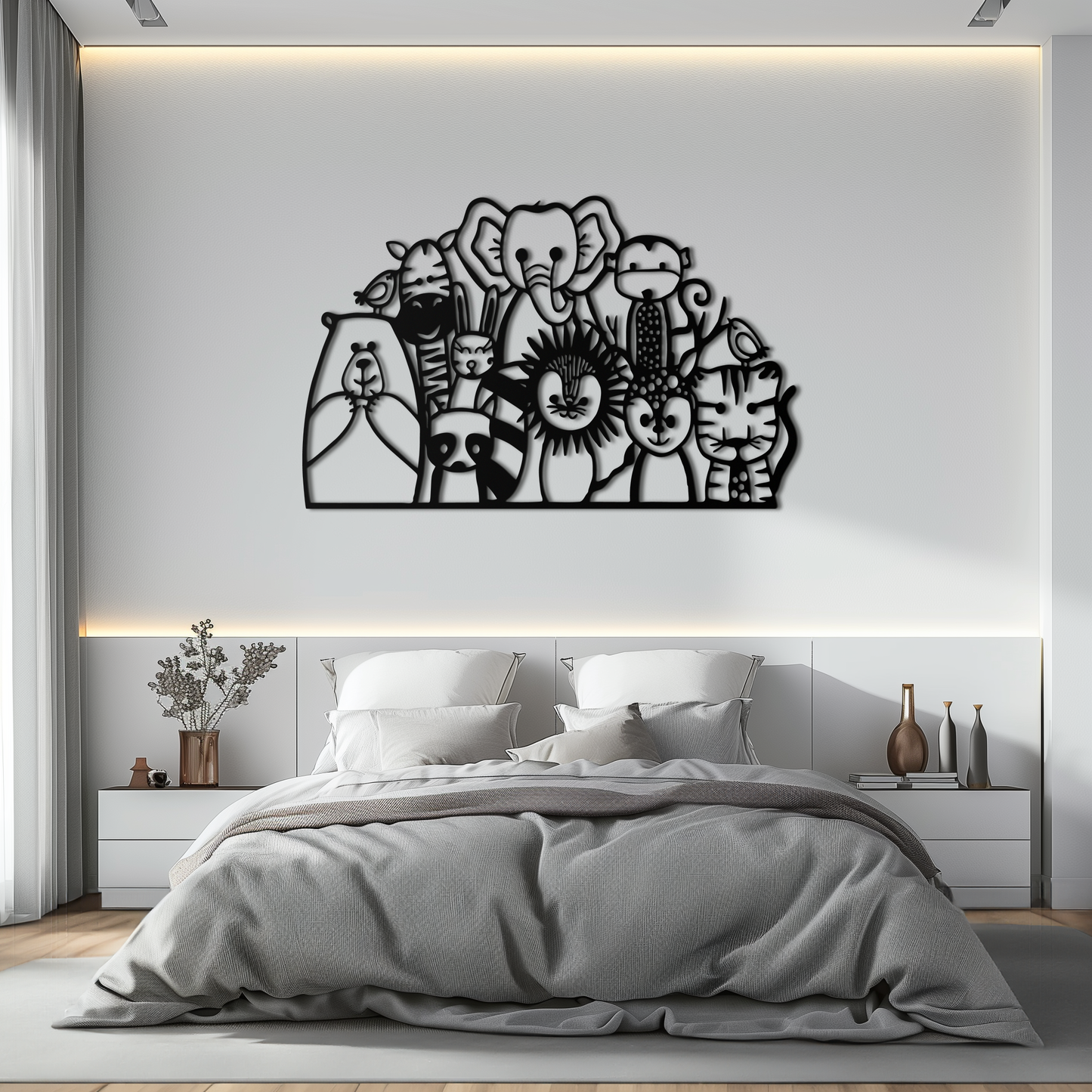 Cute Animal Metal Wall Art – Jungle & Safari Theme - KAF269 - Tampa Home & Garden Store