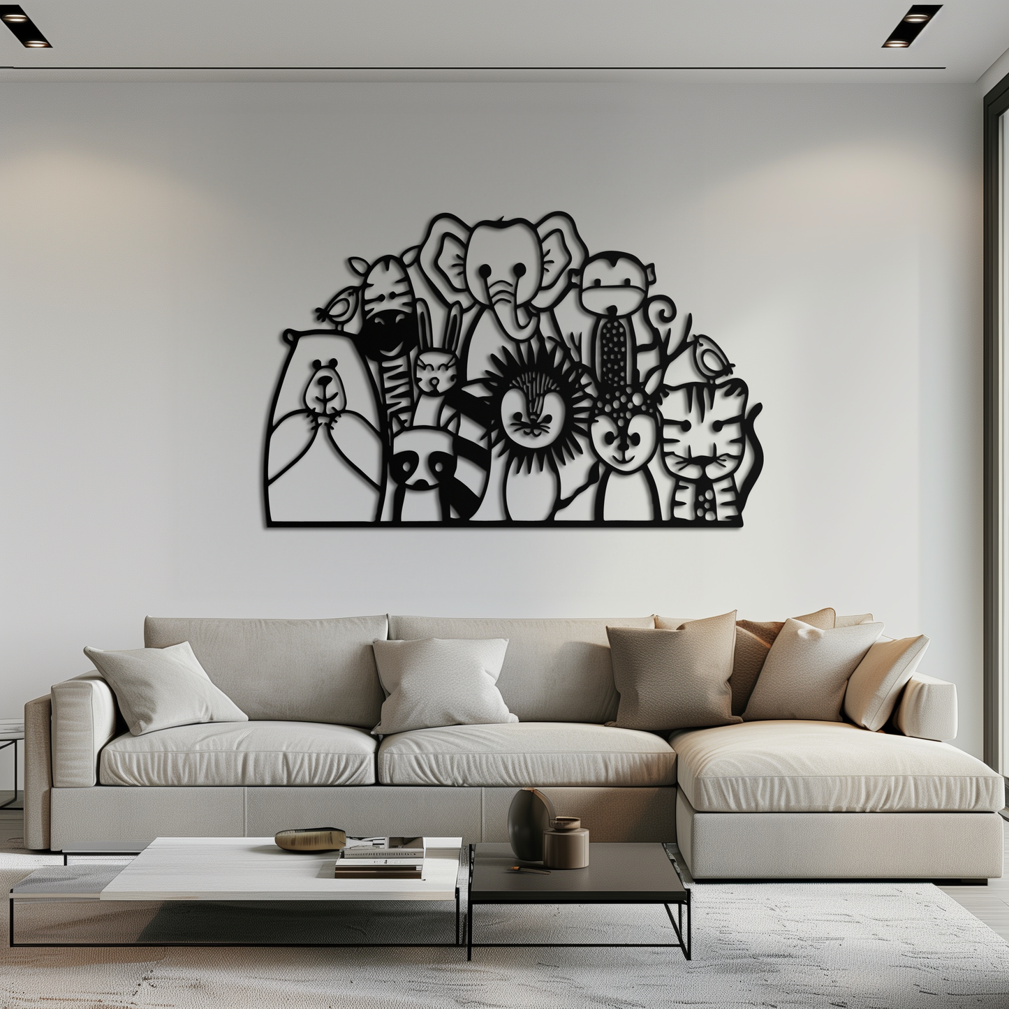 Cute Animal Metal Wall Art – Jungle & Safari Theme - KAF269 - Tampa Home & Garden Store
