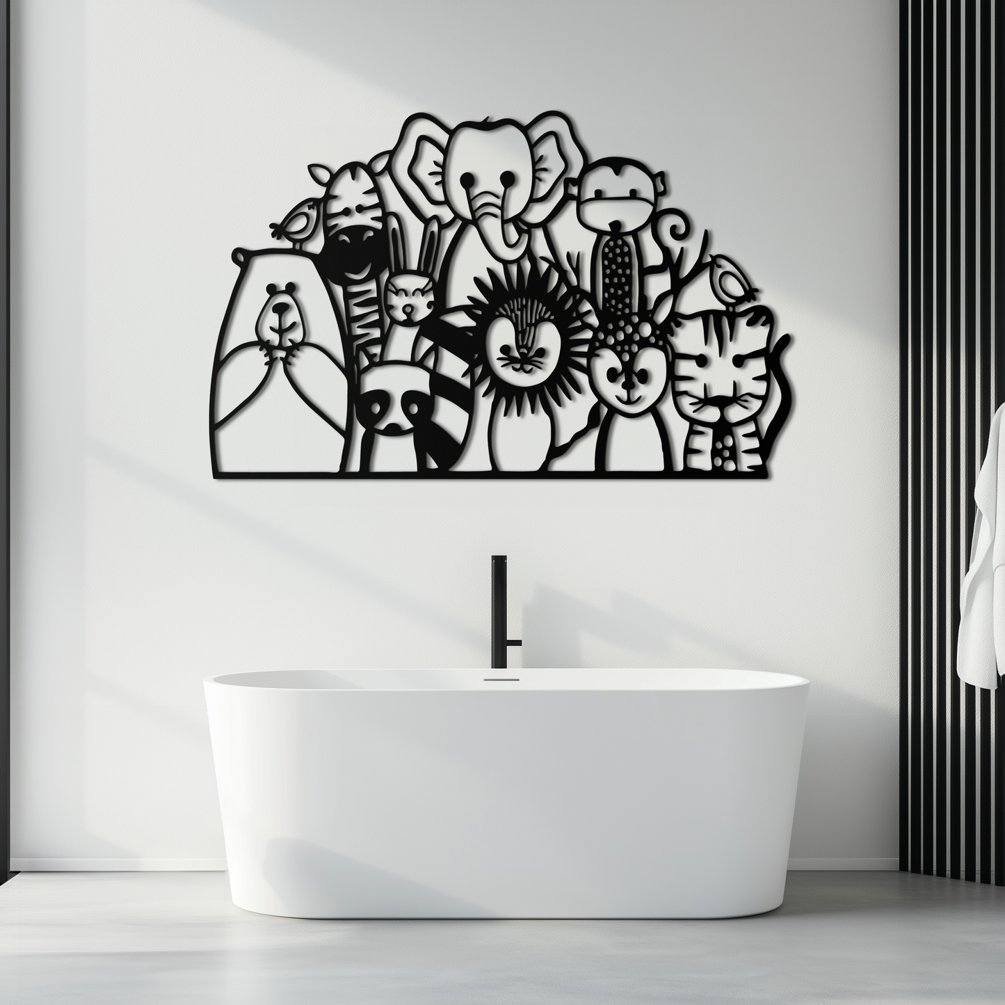 Cute Animal Metal Wall Art – Jungle & Safari Theme - KAF269 - Tampa Home & Garden Store