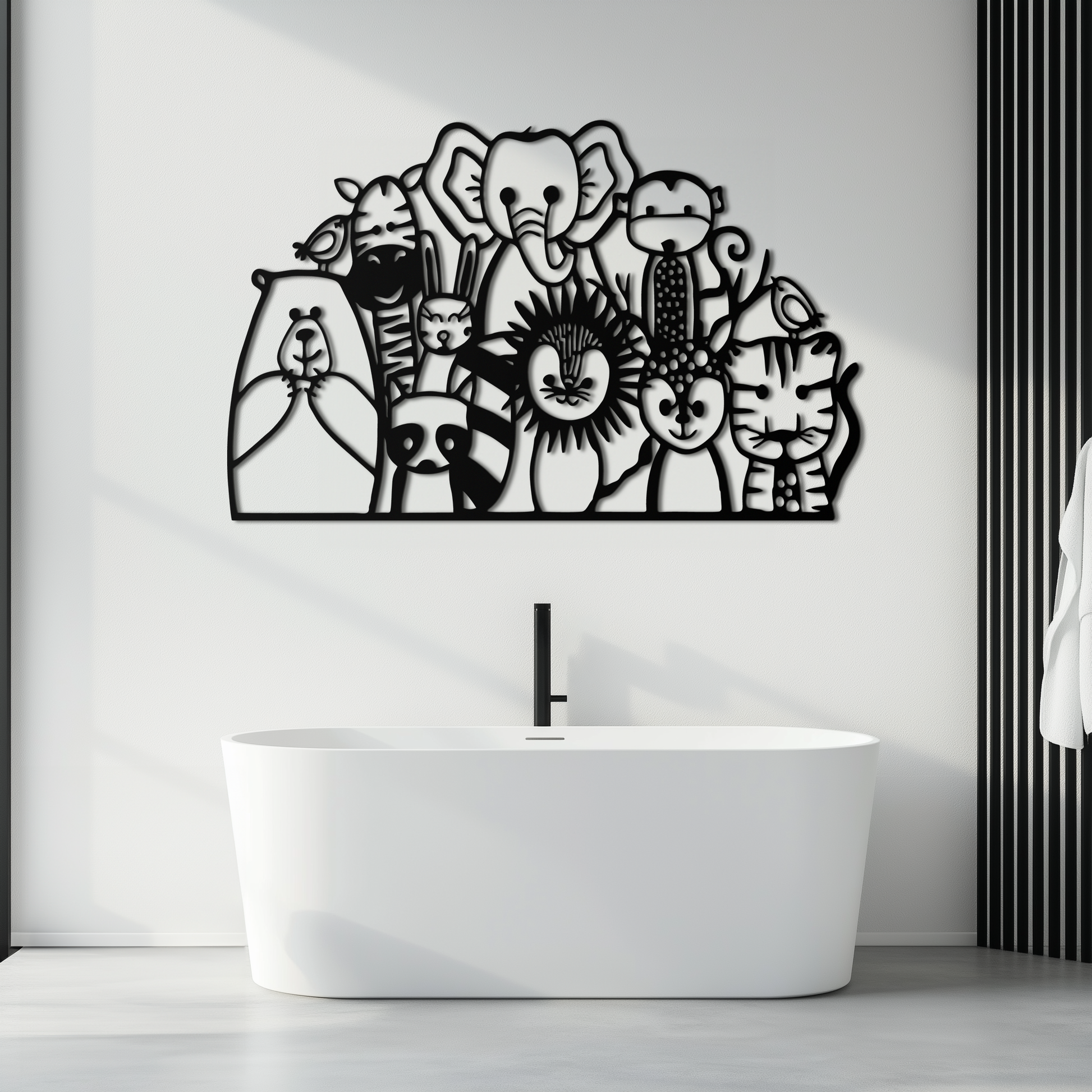 Cute Animal Metal Wall Art – Jungle & Safari Theme - KAF269 - Tampa Home & Garden Store