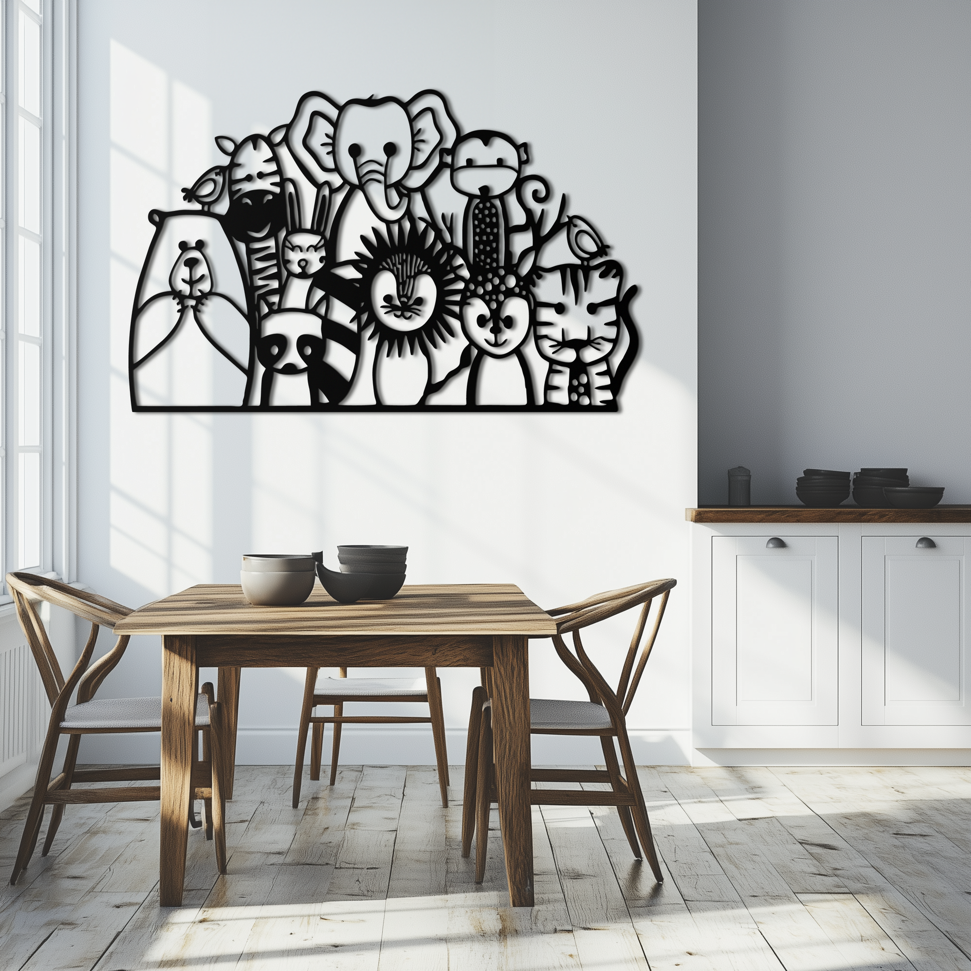 Cute Animal Metal Wall Art – Jungle & Safari Theme - KAF269 - Tampa Home & Garden Store