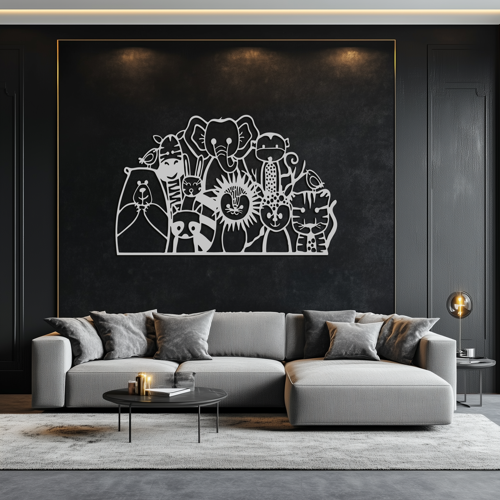 Cute Animal Metal Wall Art – Jungle & Safari Theme - KAF269 - Tampa Home & Garden Store