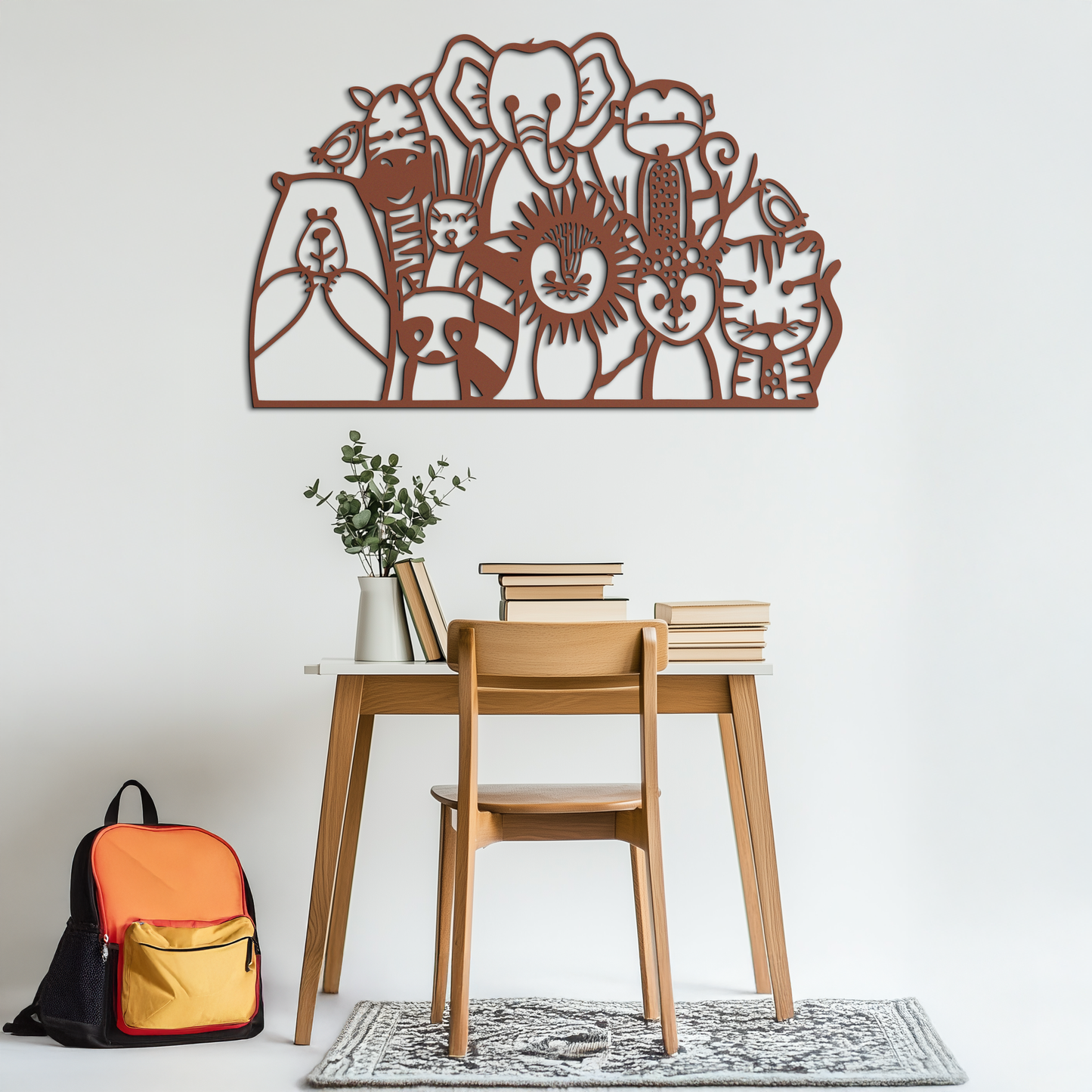 Cute Animal Metal Wall Art – Jungle & Safari Theme - KAF269 - Tampa Home & Garden Store