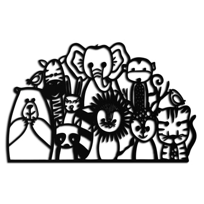 Cute Animal Metal Wall Art – Jungle & Safari Theme - KAF269 - Tampa Home & Garden Store