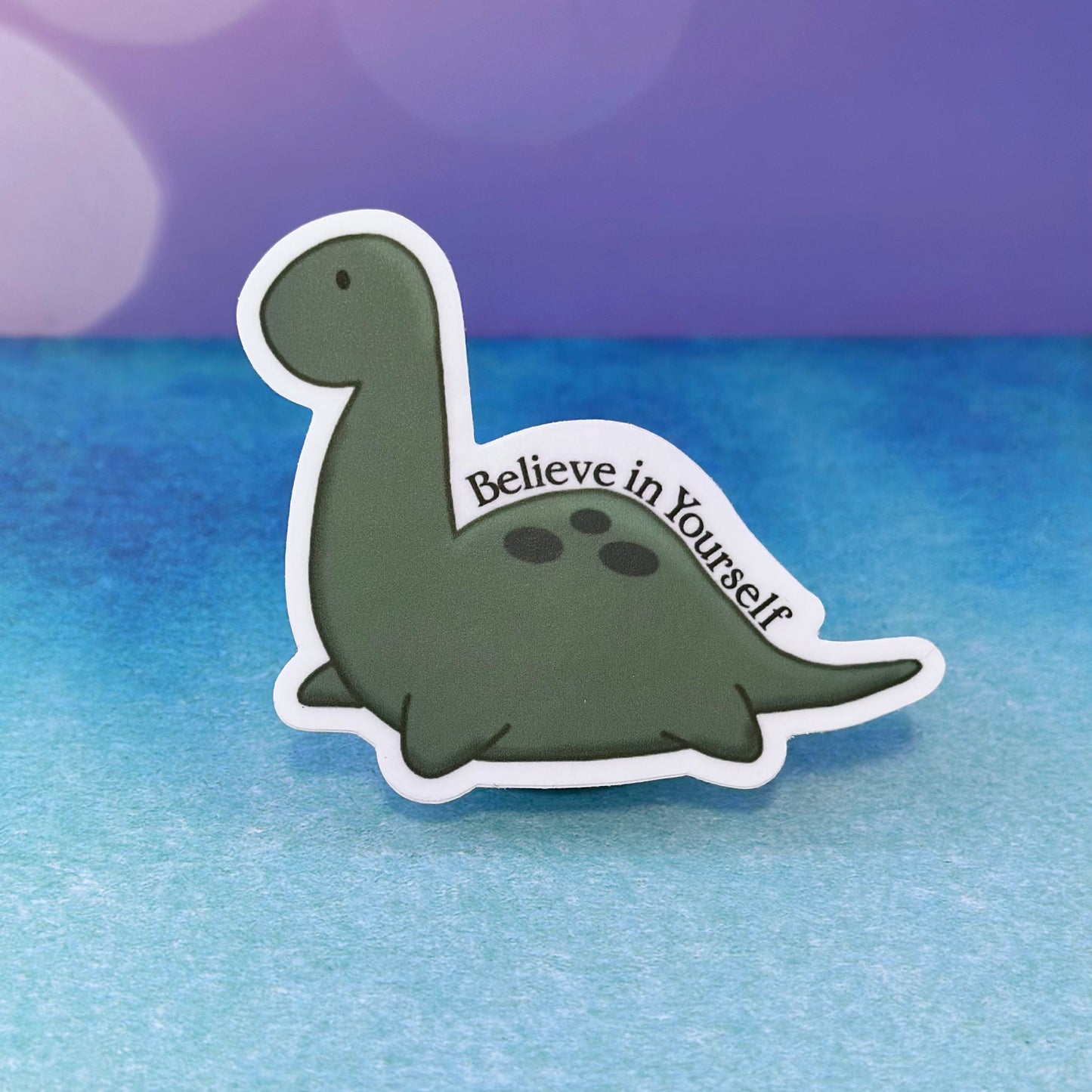 Cute Baby Nessie Believe in Yourself" 3" Sticker - Tampa Home & Garden Store