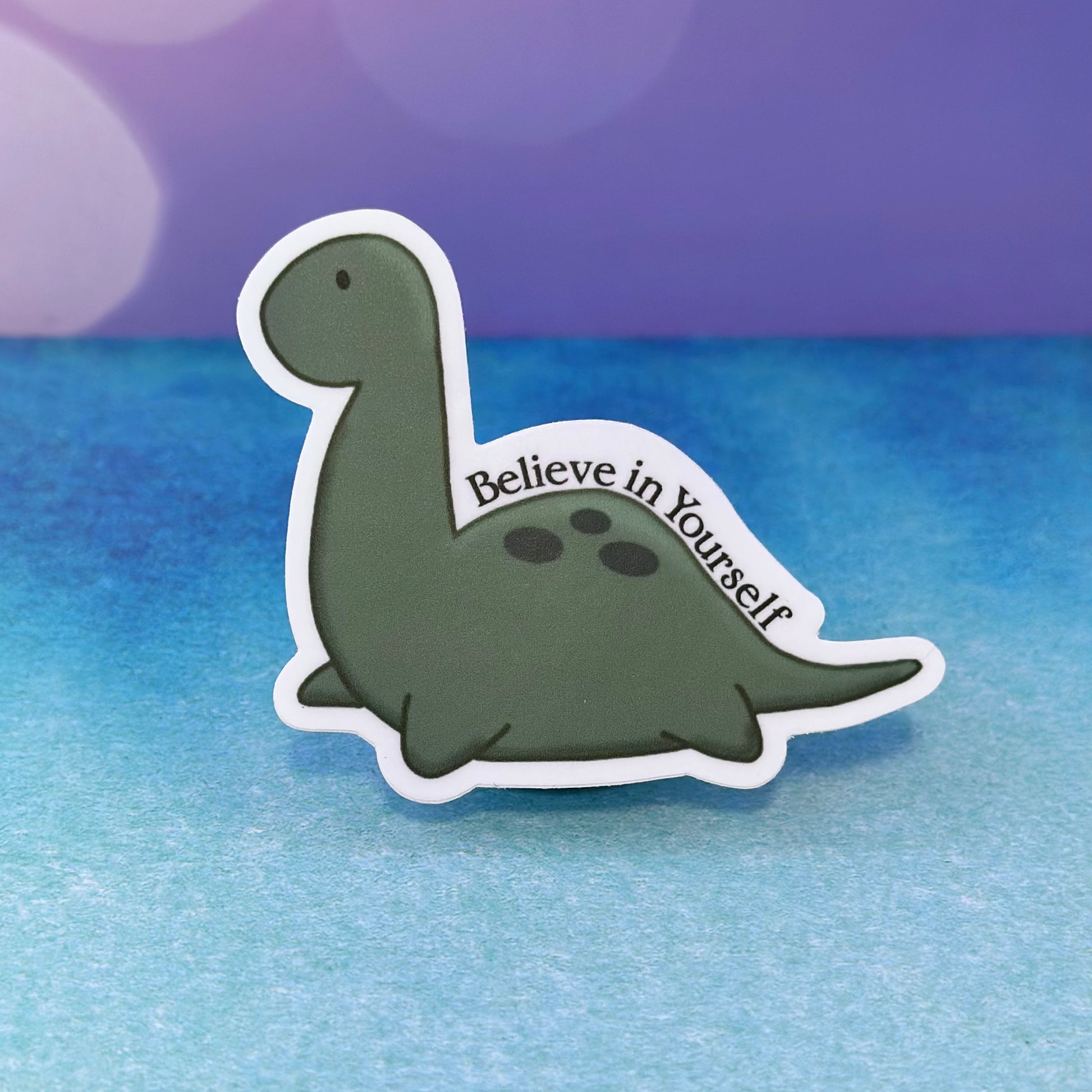 Cute Baby Nessie Believe in Yourself" 3" Sticker - Tampa Home & Garden Store