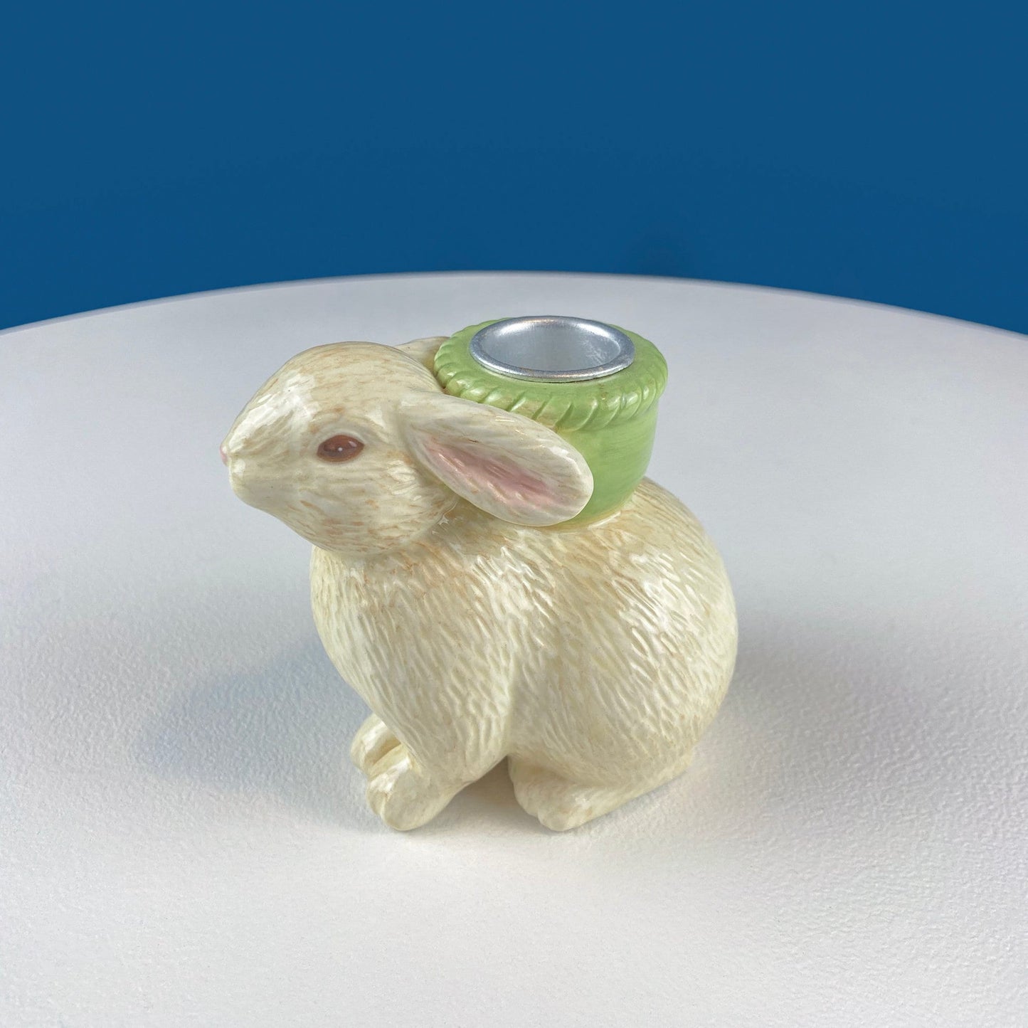 Cute Bunny Candle Holder. Beige Hallmark Rabbit Candle Holder. Easter or Spring Celebration. Dining Room Table Decor.  Modern Farmhouse. - Tampa Home & Garden Store