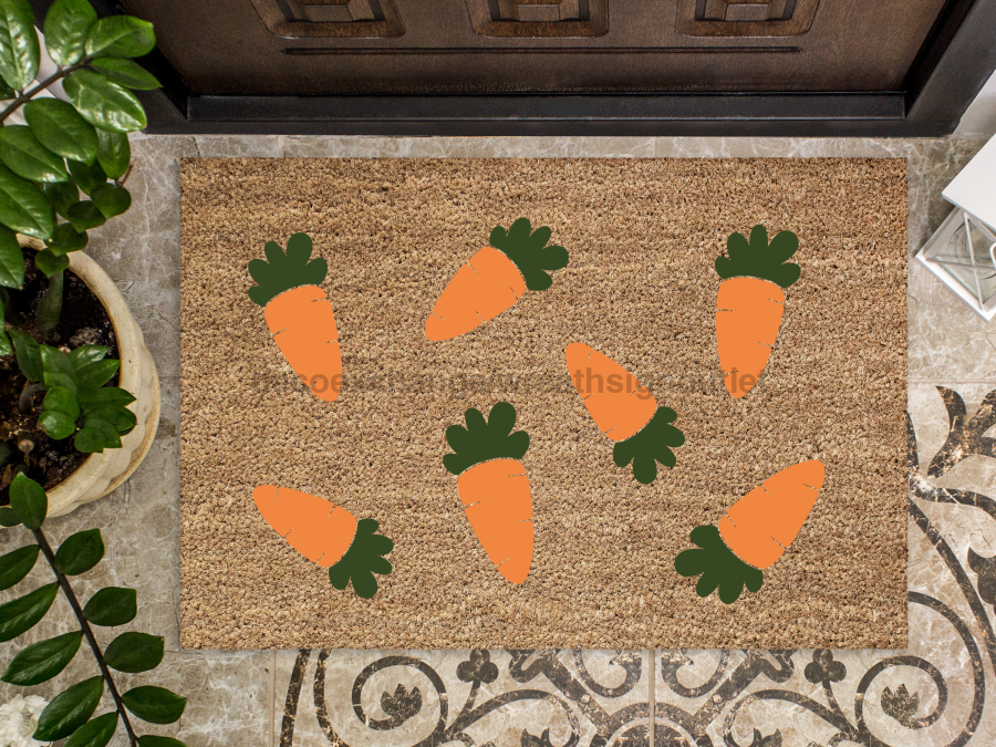 Cute Carrot Doormat Carrots Doormat | Easter Carrot Door Mat - Tampa Home & Garden Store