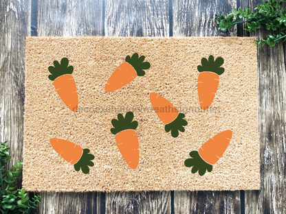 Cute Carrot Doormat Carrots Doormat | Easter Carrot Door Mat - Tampa Home & Garden Store