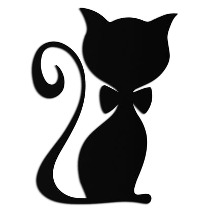 Cute Cat Metal Wall Art – Minimalist Feline Decor - KAF268 - Tampa Home & Garden Store