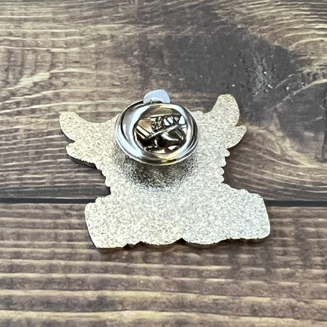 Cute Highland Coo Small Enamel Coated Metal Pins - Tampa Home & Garden Store