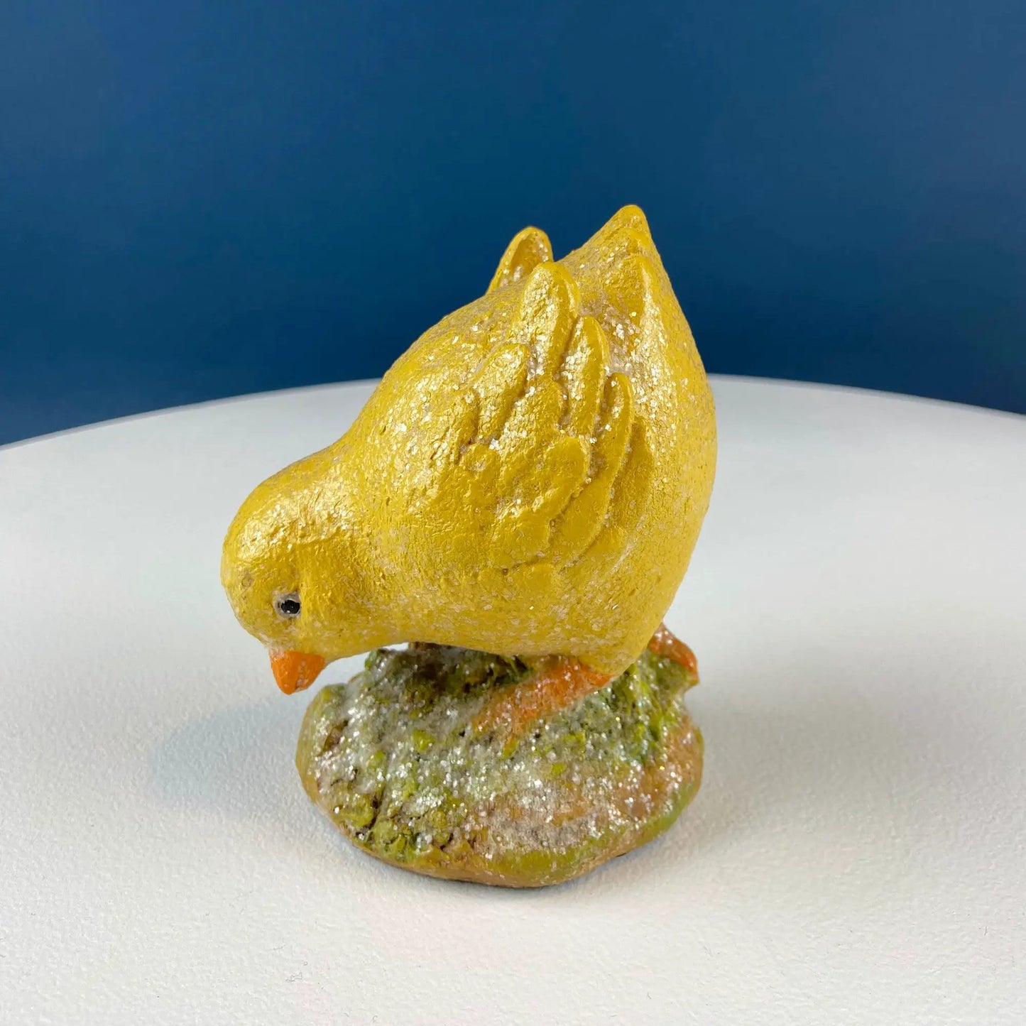 Cute plump yellow baby chick figurine for Easter decor on Tampa Home & Garden Store