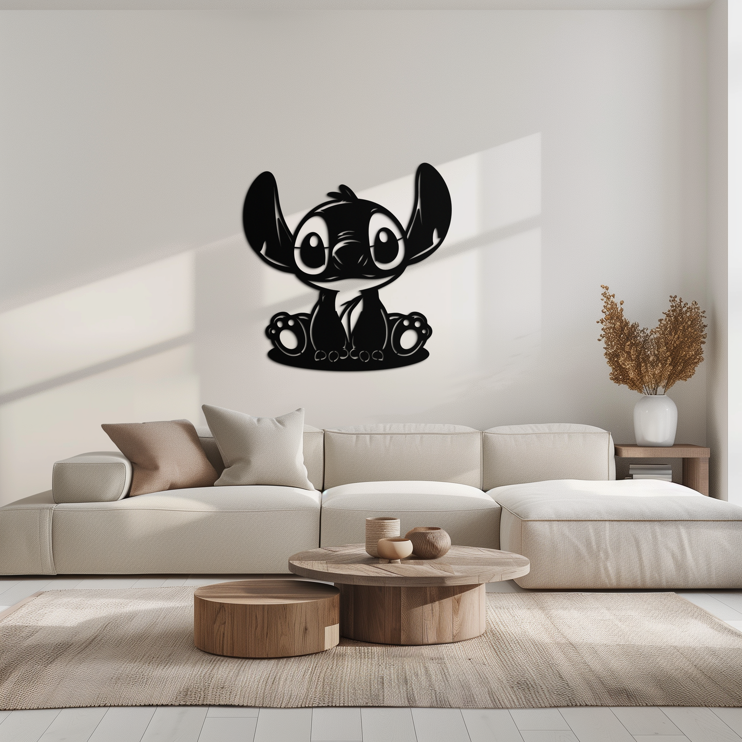 Cute Stitch Character Metal Wall Art - Adorable Cartoon Silhouette Decor- KAF572 - Tampa Home & Garden Store