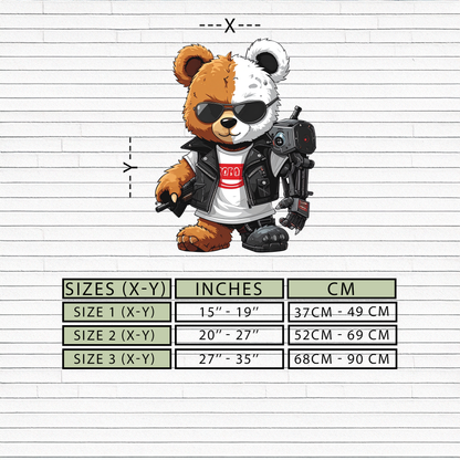 Cyborg Teddy Bear Metal Wall Art – Cool UV Printed Robo Decor-KAFUVM016 - Tampa Home & Garden Store