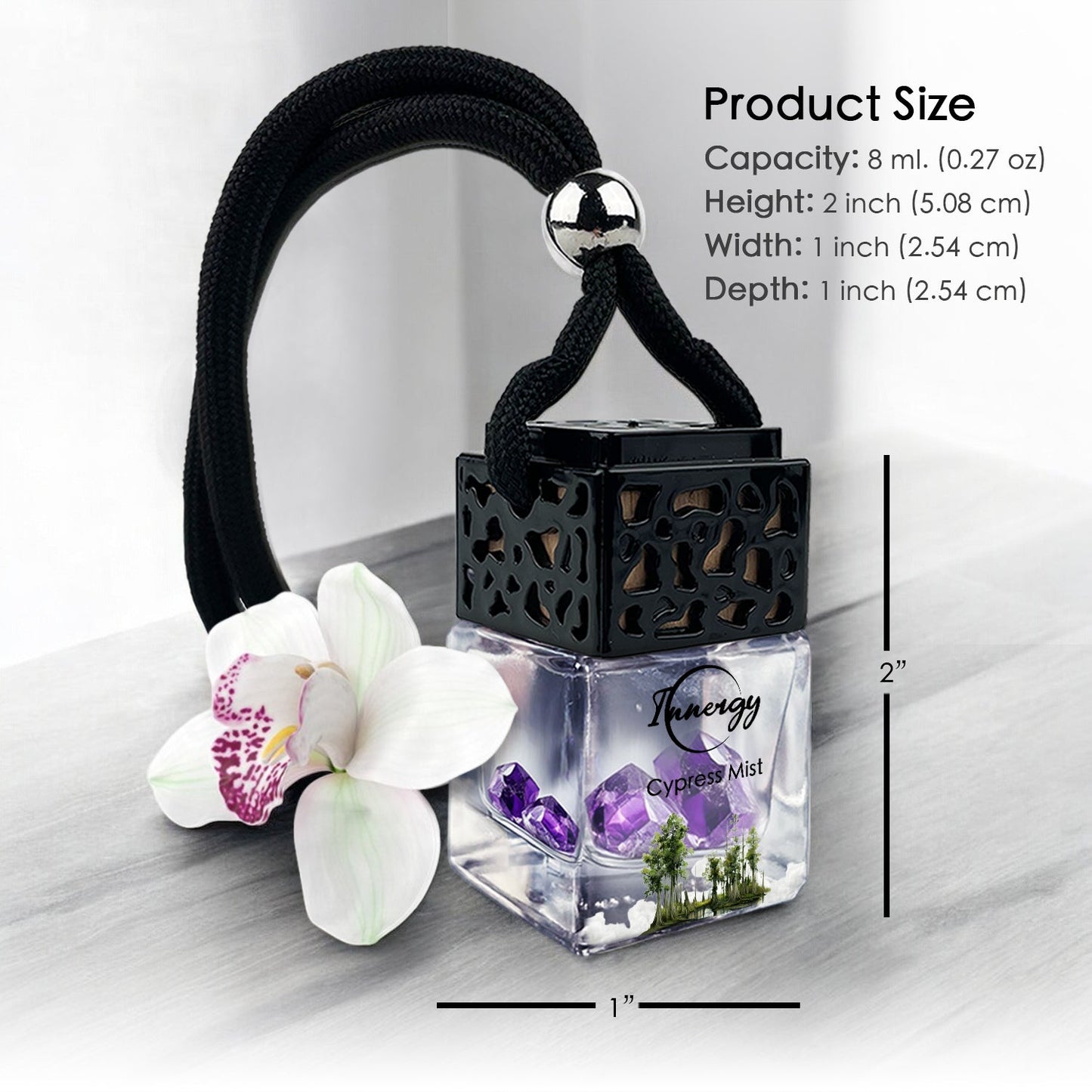 Cypress Mist Crystal-Enhanced Oil Diffuser, Car Air Freshener, 8ml - Tampa Home & Garden Store