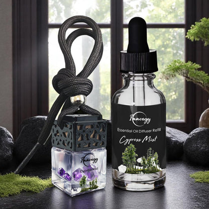 Cypress Mist Crystal-Enhanced Oil Diffuser, Car Air Freshener, 8ml - Tampa Home & Garden Store