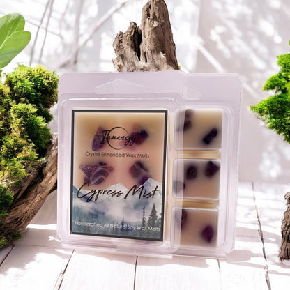 Cypress Mist Crystal-Enhanced Premium Coconut-Soy Wax Melts - Tampa Home & Garden Store