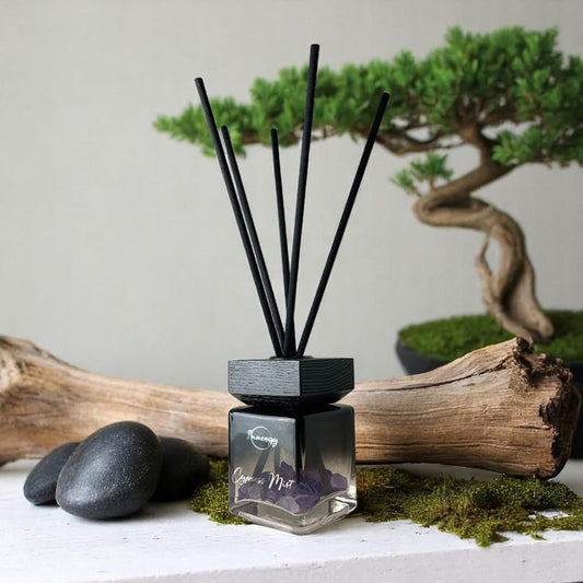 Cypress Mist Crystal-Enhanced Reed Oil Diffuser, 100ml - Tampa Home & Garden Store