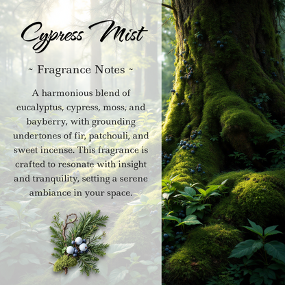Cypress Mist, Premium Coconut-Soy Wax Tea Light Crystal Candle, 1oz - Tampa Home & Garden Store